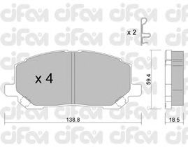 Тормозные колодки CIFAM 822-616-0