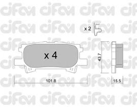 Тормозные колодки CIFAM 822-619-0