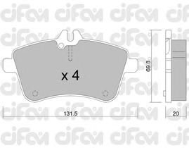 Тормозные колодки CIFAM 822-647-0
