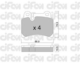 Тормозные колодки CIFAM 822-660-0