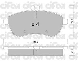 Тормозные колодки CIFAM 822-665-0