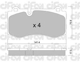 Тормозные колодки CIFAM 822-669-0