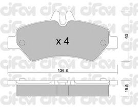 Тормозные колодки CIFAM 822-672-0