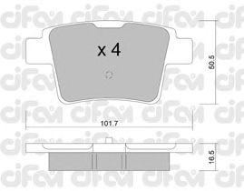 Тормозные колодки CIFAM 822-677-0
