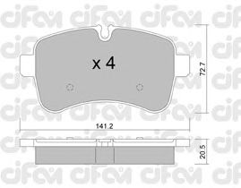 Тормозные колодки CIFAM 822-711-0