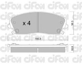 Тормозные колодки CIFAM 822-716-0