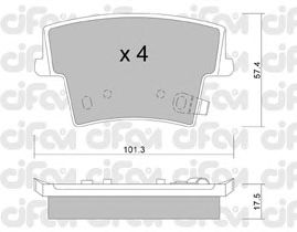 Тормозные колодки CIFAM 822-718-0