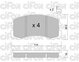 Тормозные колодки CIFAM 822-736-0