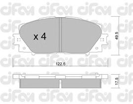 Тормозные колодки CIFAM 822-745-0