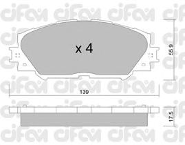 Тормозные колодки CIFAM 822-747-0