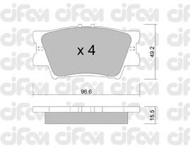 Тормозные колодки CIFAM 822-749-0