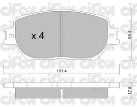 Тормозные колодки CIFAM 822-751-0