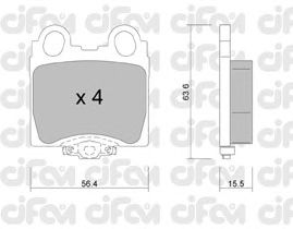 Тормозные колодки CIFAM 822-758-0