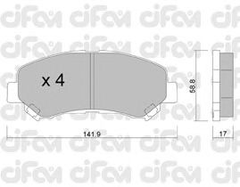 Тормозные колодки CIFAM 822-792-0