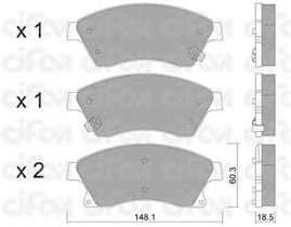 Тормозные колодки CIFAM 822-838-0