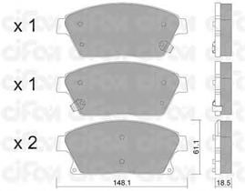 Тормозные колодки CIFAM 822-839-0