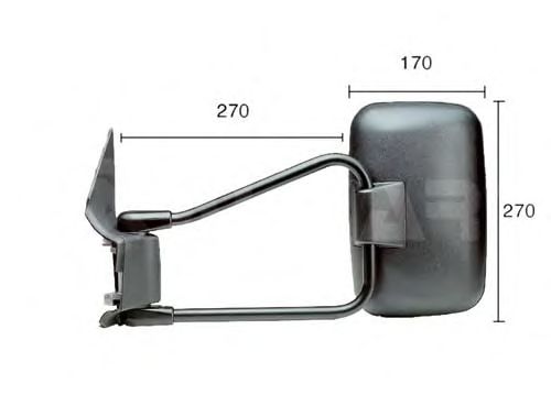 Зеркало заднего вида ALKAR 9202962