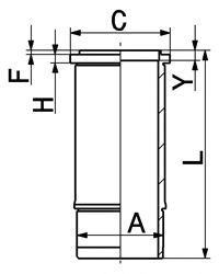 Гильза цилиндра KOLBENSCHMIDT 89497110