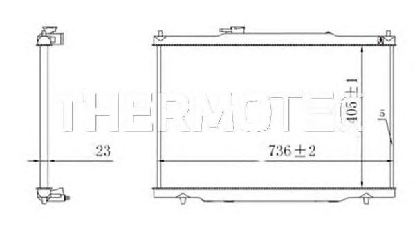 Радиатор, охлаждение двигателя THERMOTEC D7P019TT