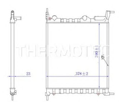 Радиатор, охлаждение двигателя THERMOTEC D7R013TT
