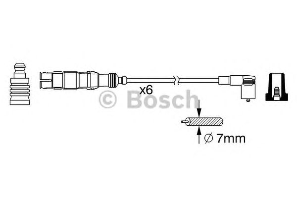 Комплект високовольтних проводів BOSCH 0 986 356 384