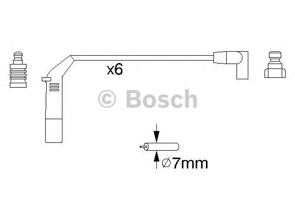 Комплект высоковольтных проводов BOSCH 0 986 356 755