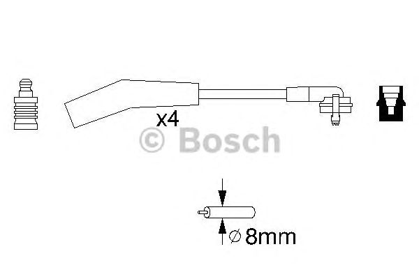 Комплект высоковольтных проводов BOSCH 0 986 356 860