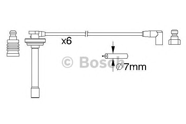 Комплект высоковольтных проводов BOSCH 0 986 357 167