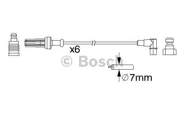 Комплект высоковольтных проводов BOSCH 0 986 357 187