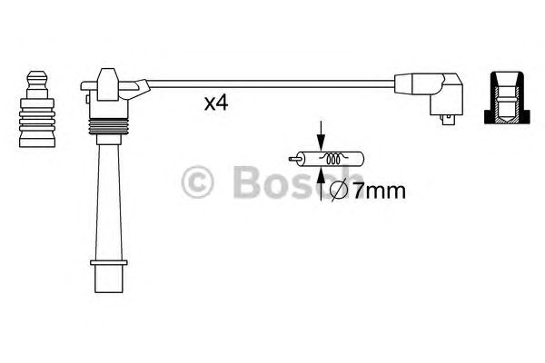 Комплект високовольтних проводів BOSCH 0 986 357 258