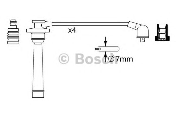 Комплект высоковольтных проводов BOSCH 0 986 357 272