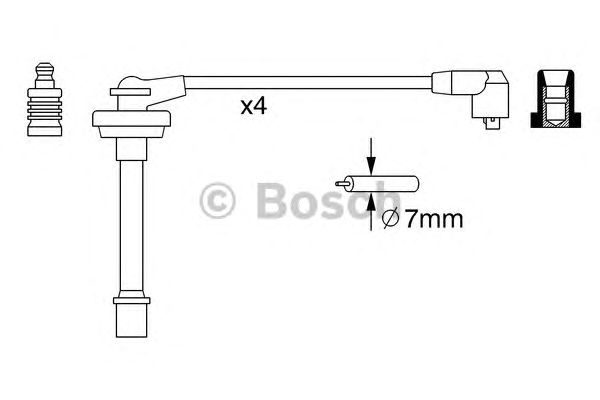 Комплект високовольтних проводів BOSCH 0 986 357 278