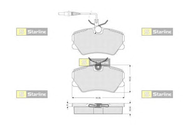 Тормозные колодки STARLINE BD S041