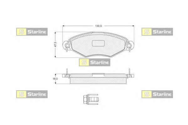 Тормозные колодки STARLINE BD S060