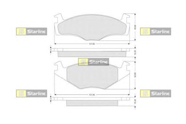 Тормозные колодки STARLINE BD S067