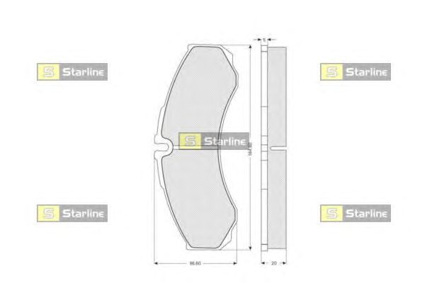 Тормозные колодки STARLINE BD S180