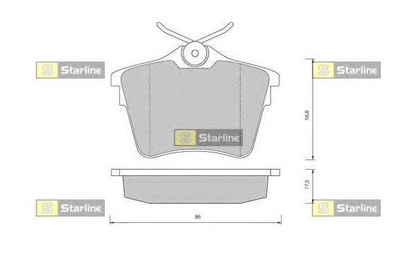 Тормозные колодки STARLINE BD S419