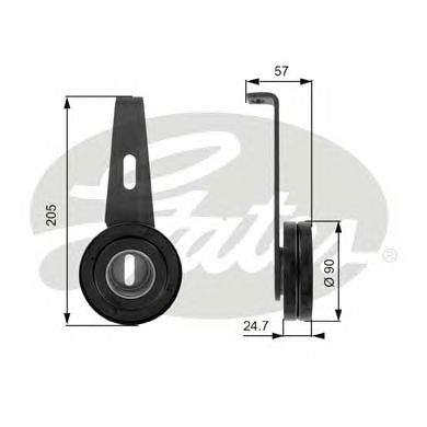 Натяжной ролик поликлинового ремня GATES T36028