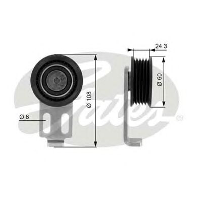 Натяжной ролик поликлинового ремня GATES T36069