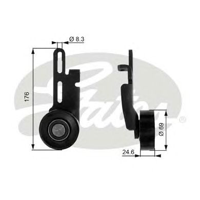 Натяжной ролик поликлинового ремня GATES T36070