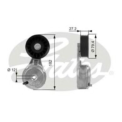 Натяжной ролик поликлинового ремня GATES T38104