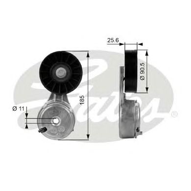 Натяжной ролик поликлинового ремня GATES T38105
