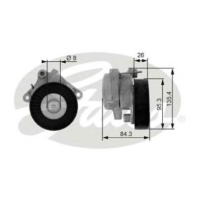 Натяжной ролик поликлинового ремня GATES T38174