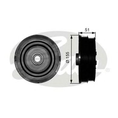 Шкив коленвала GATES TVD1037