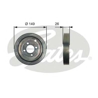 Шкив коленвала GATES TVD1104