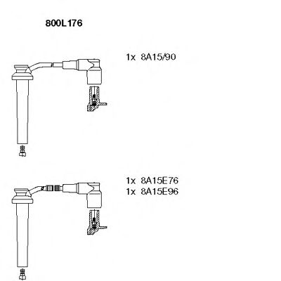 Комплект высоковольтных проводов BREMI 800L176