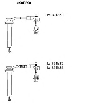 Комплект високовольтних проводів BREMI 800R200
