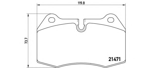 Тормозные колодки BREMBO P 06 018