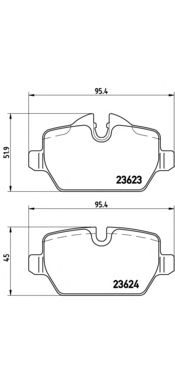 Тормозные колодки BREMBO P 06 037