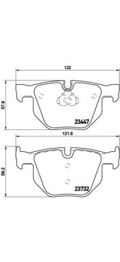 Тормозные колодки BREMBO P 06 056